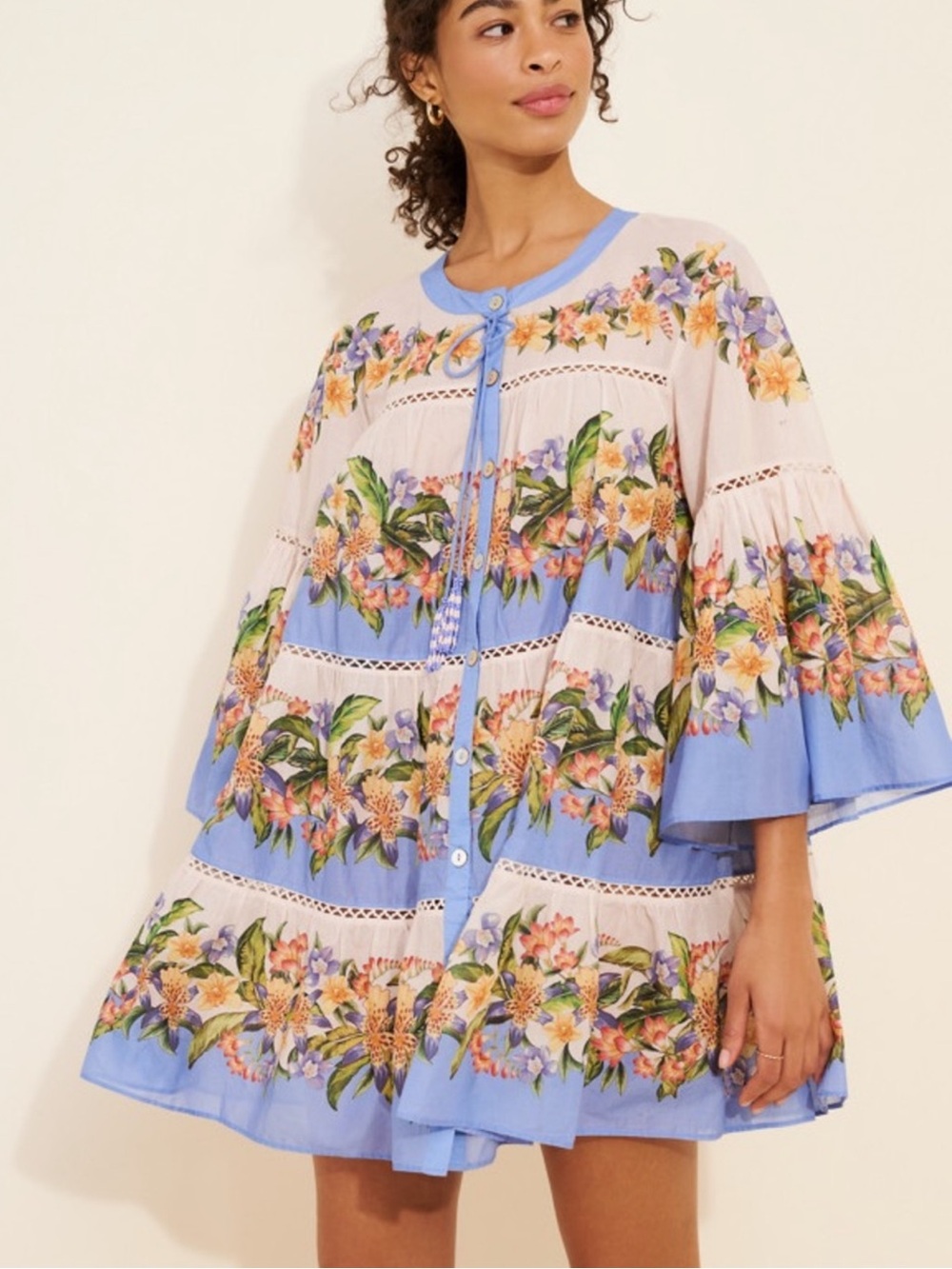 FARM Rio Hilo Striped Mini Dress